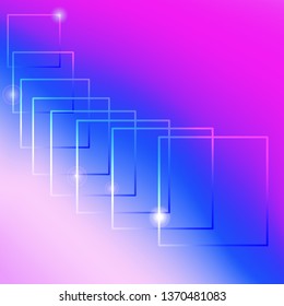 abstract background with neon-colored coral hue. In the foreground is a geometric pattern.  For creativity and design
