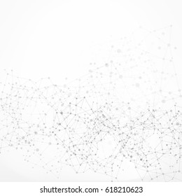 Abstract background network connect concept with dot and link line element vector illustration eps10