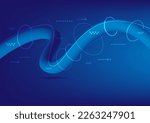 Abstract background networking online signal. Digital communication frequency wave 3d line. Technology internet fiber optical graphic vector