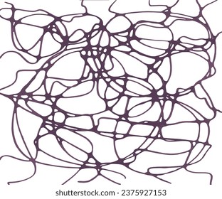 abstract background neurons neurography relaxation art therapy mental health freehand line drawing vector