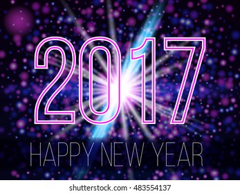 abstract background. New Year 2017 Vector illustration