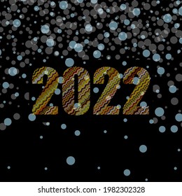 Antecedentes abstractos del diseño del año nuevo 2022 con copos de nieve