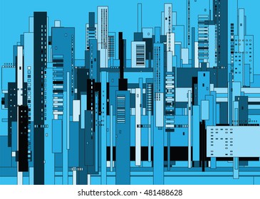 Abstract background of night city.