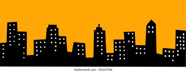 Abstract background of night cityscape Vector de stock