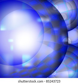 Abstract background of the night sky; arrow on a technological circle EPS10