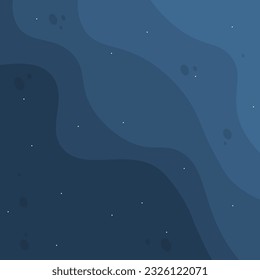 Abstract Background Night Sky Top Right Diagonal Waves Dots Dark Blue Vector Design
