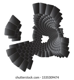 Abstract background. Noise structure with black cubes. Vector image