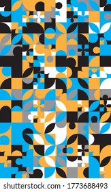 Abstract  background. Noise structure with colored tiles. Vector image