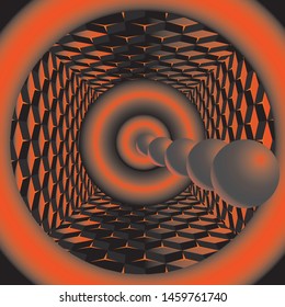 Abstract background. Noise structure with cubes. Vector image