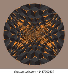 Abstract background. Noise structure with cubes. Vector image
