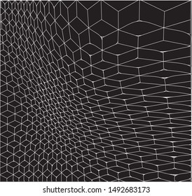 Abstract background. Noise structure with cubes. Vector image