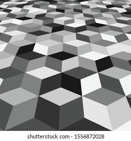 Abstract background. Noise structure with cubes. Vector image