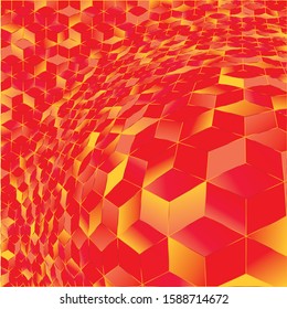 Abstract background. Noise structure with cubes. Vector image
