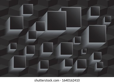Abstract background. Noise structure with cubes. Vector image