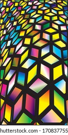 Abstract background. Noise structure with cubes. Vector image