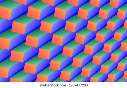 Abstract background. Noise structure with cubes. Vector image