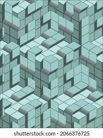 Abstract background. Noise structure with cubes. Vector image