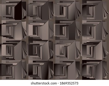 Abstract background. Noise structure with gray tiles. Vector image