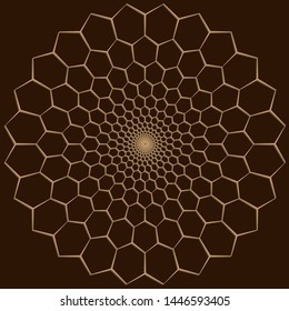 Abstract background. Noise structure with hexagons. Vector image