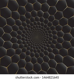 Abstract background. Noise structure with hexagons. Vector image