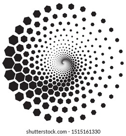 Abstract background. Noise structure with hexagons. Vector image