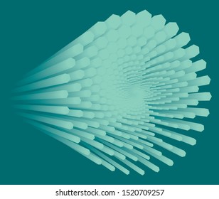 Abstract background. Noise structure with hexagons. Vector image