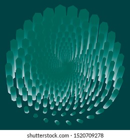 Abstract background. Noise structure with hexagons. Vector image