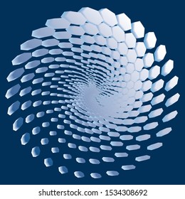 Abstract background. Noise structure with hexagons. Vector image
