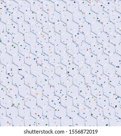 Abstract background. Noise structure with hexagons. Vector image