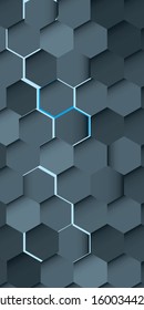 Abstract background. Noise structure with hexagons. Modern screen vector design for mobile app