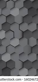 Abstract background. Noise structure with hexagons. Modern screen vector design for mobile app