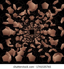 Abstract background. Noise structure with hexagons. Vector image