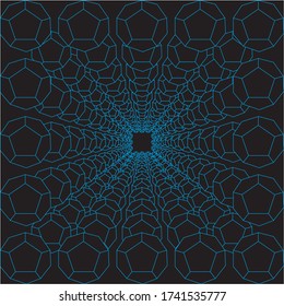 Abstract background. Noise structure with hexagons. Vector image
