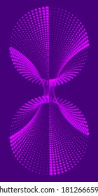 Abstract background. Noise structure with hexagons. Modern screen vector design for mobile app