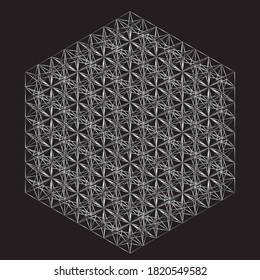 Abstrakter Hintergrund. Geräuschstruktur mit Hexagonen. Vektorbild