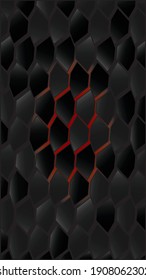 Abstract background. Noise structure with hexagons. Modern screen vector design for mobile