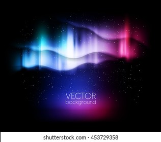 Abstract Background Northern Lights - Vector Illustration