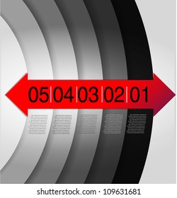 abstract background, number line, can be used for website, info-graphics, number banner