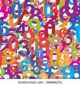Abstract background with numbers illustration