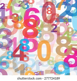 Abstract background with numbers illustration