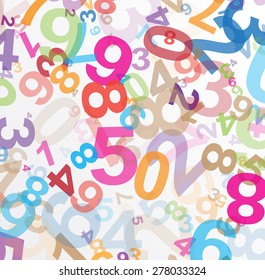 Abstract background with numbers illustration
