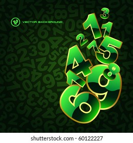 Abstract background with numbers signs.