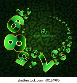 Abstract background with numbers signs.