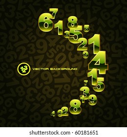 Abstract background with numbers signs.