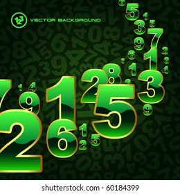 Abstract background with numbers signs.