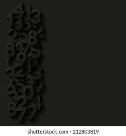 Abstract background with numbers. Vector illustration. 