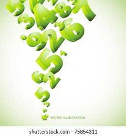 Abstract background with numbers. Vector illustration.