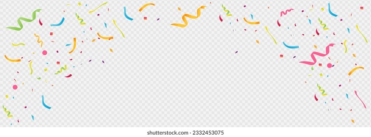 An abstract background of numerous small pieces of colored paper. rainbow confetti. Vector background