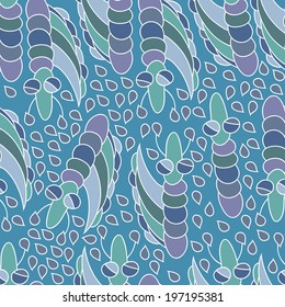 Abstract background with abstract objects, butterfly. Seamless vector pattern can be used for web page backgrounds, wallpapers ,pattern.