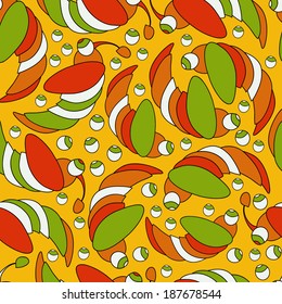 Abstract background with abstract objects, caterpillar. Seamless vector pattern can be used for web page backgrounds, wallpapers ,pattern.